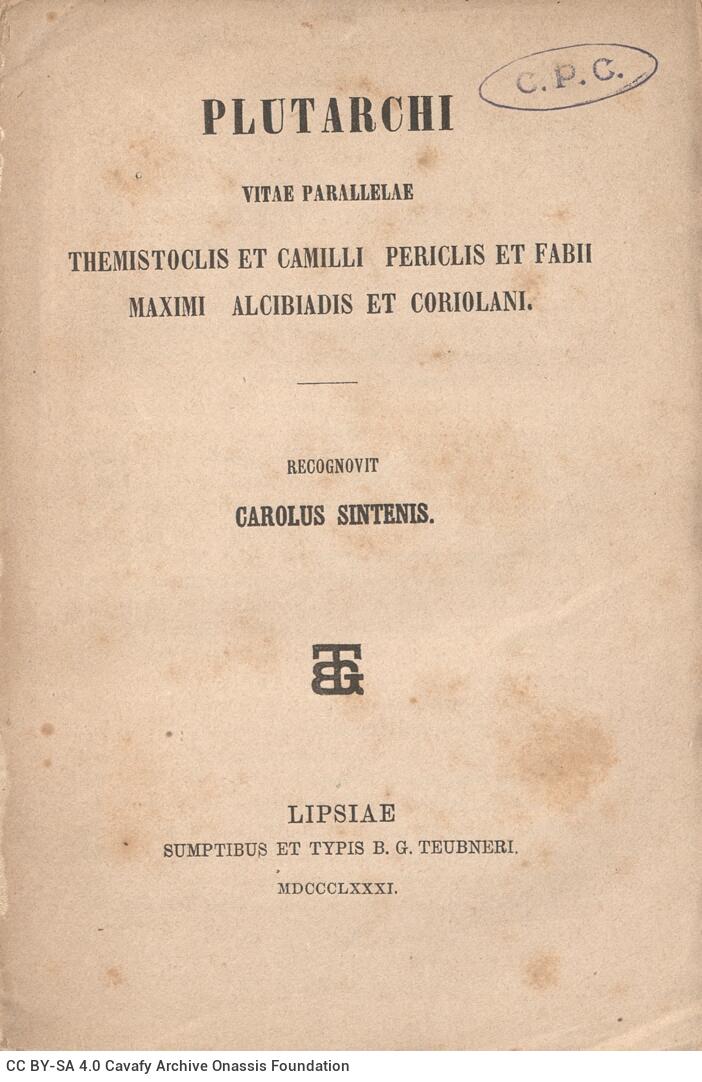 18 x 12 cm; [243] p., table of contents and other publications of the series on verso of the front cover, l. 1 title page wit